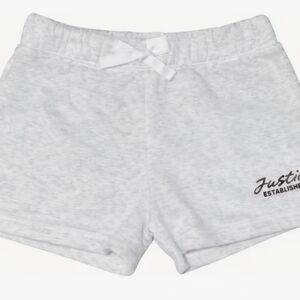 Justice Heather Gray Shorts with Bow Accent